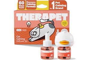 Cat Calming Diffuser 60 Day Starter-Kit, Advanced Cat Pheromones Calming Diffuser, Anti-Anxiety and Cat Pheromone Diffuser fo