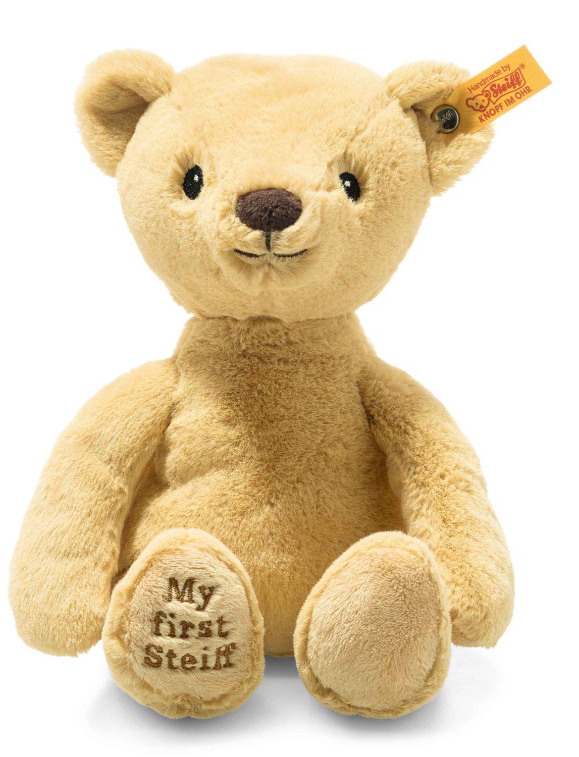 Steiff Cuddly Toy My First Steiff Teddy Bear for Birth, Cute Stuffed Toy, Boys, Girls & Babies from 0 Months, Soft Cuddly Friends, 26 cm Small, 242038