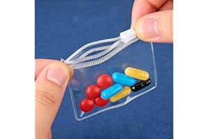 20Pcs Jewelry Storage Roll with Reusable Zipper Bags, Portable Pill Organizer for Accessories Travel Essentials