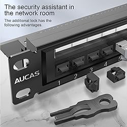 12pcs RJ45 Port Lock with 1Keys, Locking RJ45