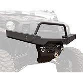 SuperATV Winch-Ready Front Bumper for Kawasaki Mule Pro, Made of Heavy Duty Steel Plating and Tubing, Powder Coated, 2 Tow Clevises, Includes Mounting Point for SuperATV Winches, See Fitment, USA Made