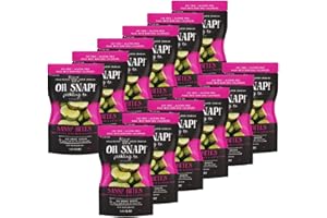 OH SNAP! Sassy Bites (12 Pack) - Sweet Pickle Bites With A Little Kick - Fresh Packed Ready to Eat Sweet & Spicy Pickle - Gluten-Free, Fat-Free, Non-GMO Veggies - Delicious & Healthy Snack