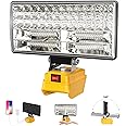 DeWalt 20V Battery Compatible 8" Cordless LED Work Light, Adjustable Flood Light up to 90W 5400 Lumens, USB Charging, Portable Flashlight for Work, Camping, Outdoor (No Battery)
