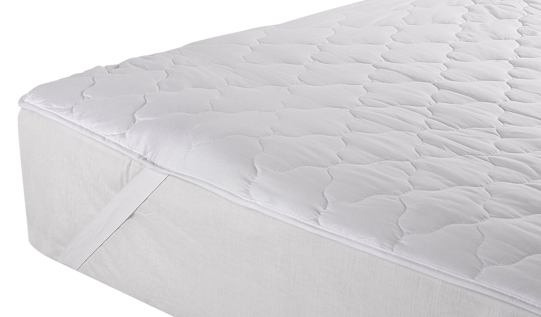 Photo 1 of Gilbin, Quilted Cot Size Mattress Pad, 30 x 75 (White, Cot Size 30"x75")