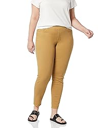 Amazon Essentials Women's Mid-Rise Stretch Pull-On