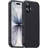 GESIHOPY for iPhone 17 Case Carbon Fiber Black/Grey(Twill), Fits MagSafe, Military-Grade Drop Cover, Sturdy Bumper, Supports Wireless Charging