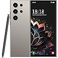 SANSHREUNI C24 Ultra Unlocked Phone, 6.8" HD Unlocked Android 14 Phones, 8GB+256GB Storage Smartphone, Octa Core CPU, 6800mAh Battery, Face ID/Dual SIM Cell Phone (Grey)