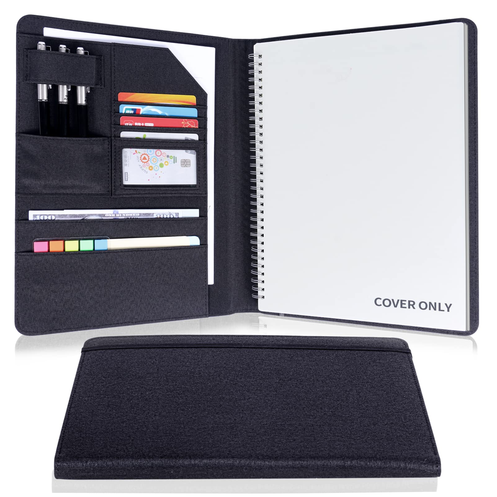 Photo 1 of Ditiord Folio Planner Cover for Rocketbook Smart Notebook– Waterproof Portfolio Organizer Fits A4/Letter Size (8.5x11 Inch), Professional Academic & Office Use (Black)