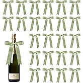 30 Pcs Satin Sage Green Bows with Twist Tie, 5x7 Inchfor Gift Wrapping Cake Treat Bags Craft DIY Gift, Birthday Decorations, Balloons & Garland Home Decor