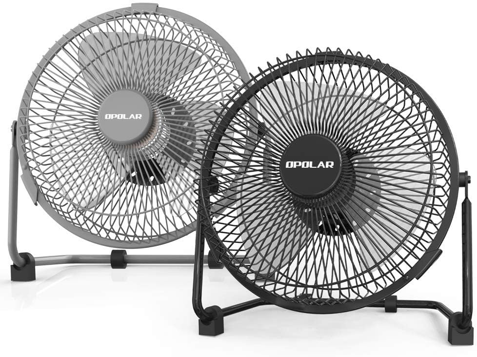 OPOLAR USB Powered Desk Fan with USB Plug, 9 Inch Quiet Portable Fan with Enhanced Airflow, 2 Speeds,Perfect Personal Cooling Fan for Home Office Table