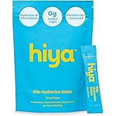 Hiya Kids Hydration with Electrolytes - Zero Added Sugar Berry Flavored Kids Hydration Packets - 15 Sticks - Travel-Friendly Drink Mix for Children Ages 2+
