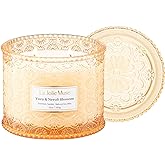 LA JOLIE MUSE Yuzu & Neroli Blossom Candle - Yuzu, Orange Blossom, Cedarwood | 12 oz Large 2-Wick Soy Wax Candle | 60 Hours Clean Burn | Citrus Scented Candle | Elegant Home Décor