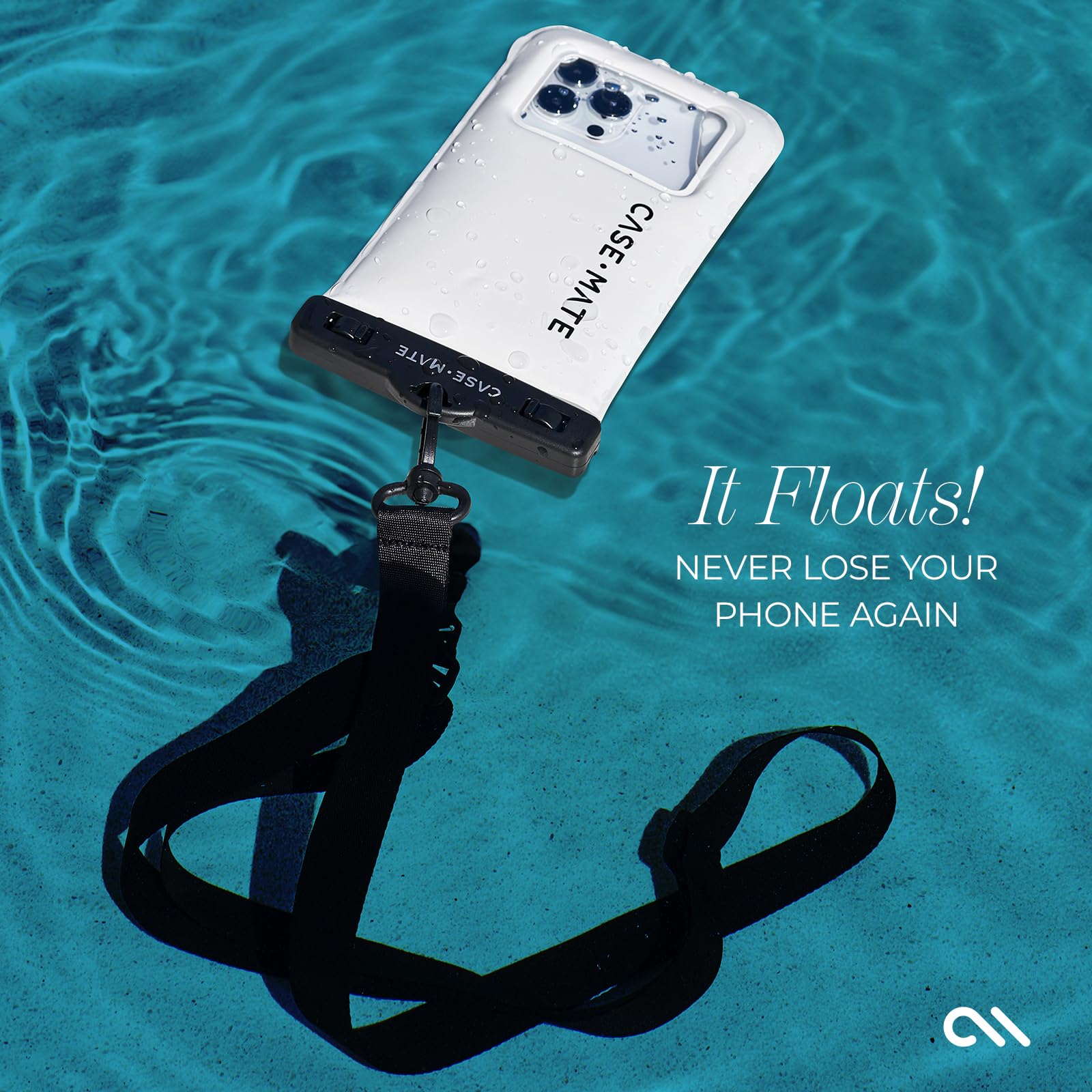 Case-Mate Case-Mate IP68 Waterproof Phone Pouch - Floating Waterproof Phone Case with Crossbody Lanyard - Beach Cruise Ship Travel Essentials - Compatible with All Devices - Touchscreen Friendly - Sand Dollar