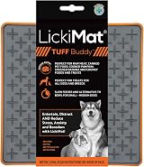 LICKIMAT Tuff Heavy-Duty Buddy Dog Slow Feeder Orange