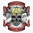 Carpenter American Flag Vinyl Decal / Sticker Hard Hat Name Decals / Stickers