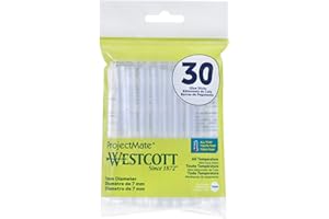 Westcott 16837 Premium All-Temperature Mini Glue Sticks for Hot Glue Gun, 30 Pack
