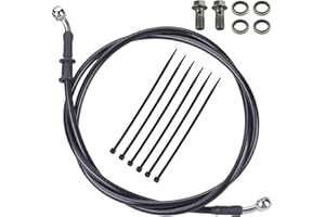 MWMNUN Motorcycle Hydraulic Brake or Clutch Line Hose for Motorcycle Dirt Bike ATV Moped Scooter,etc.Banjo Bolt 2PCS(Length 1.5m/4.92ft)