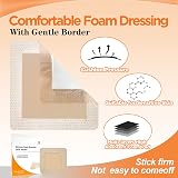 CARBOU 5Pcs Silicone Foam Dressing 6x6 inch Waterproof Wound Care view 6