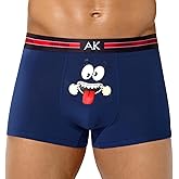 Arjen Kroos Men's Sexy Novelty Boxer Briefs with 3D Pouch Cotton Underwear for Valentine's Day Gifts,Funny Couple Underwear