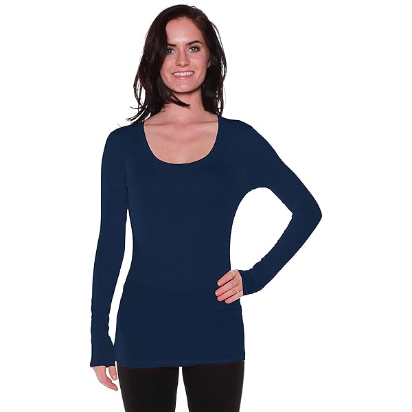 Amazon.com: Active USA Womens Plain Basic Cotton Blend Deep V Neck