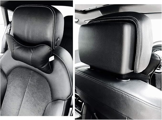 1 Pc Schwarz Echtleder Autositz Nackenkissen Auto Kopfstutze Fur Mercedes Benz Auto Motorrad Teile Auto Anbau Zubehorteile Promenaadi Ee 1 Pc Schwarz Echtleder Autositz Nackenkissen Auto Kopfstutze Fur Mercedes Benz Auto Motorrad Teile Auto Anbau Zubehorteile Promenaadi Ee