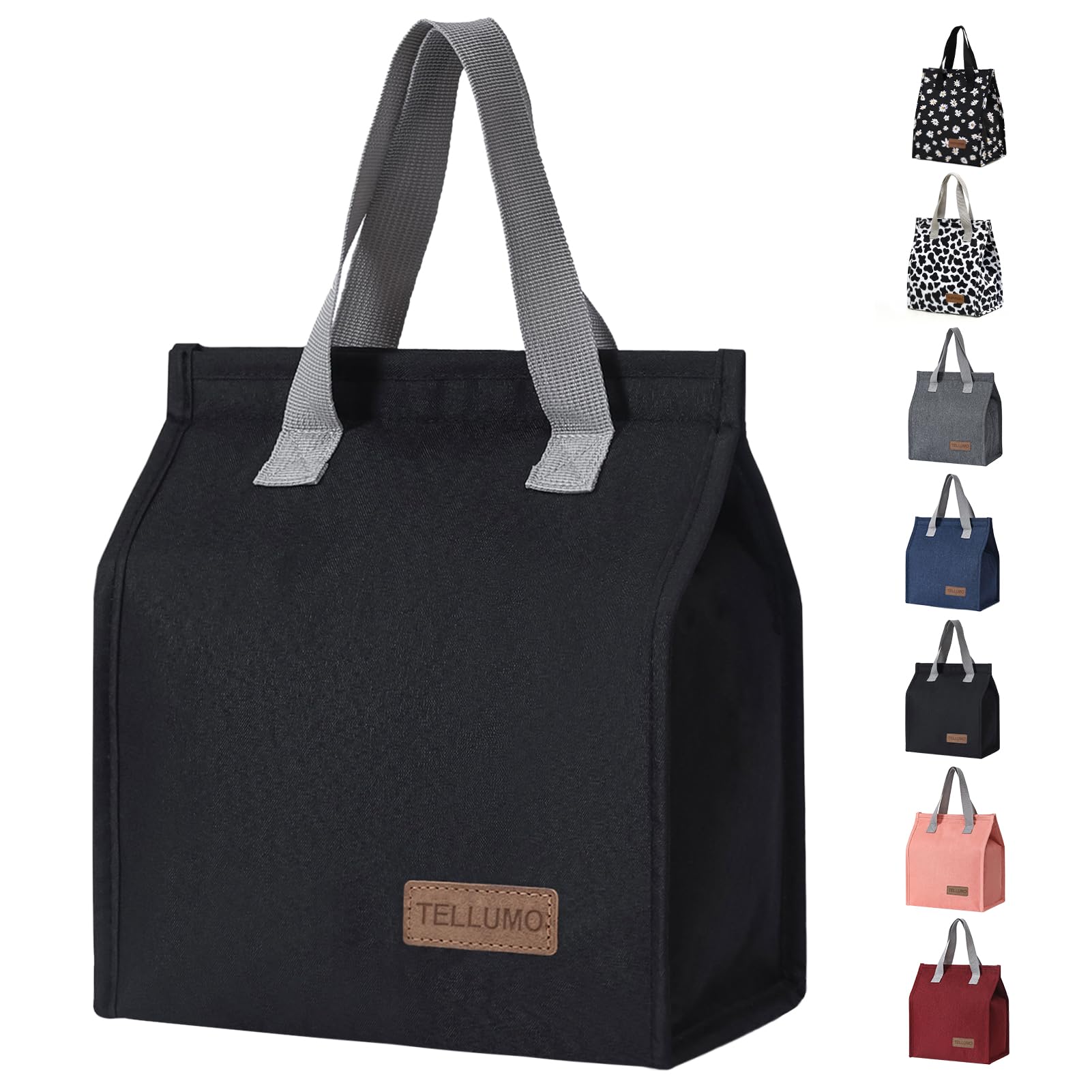 Photo 1 of TELLUMO Lunch bag, Insulated Lunch Bag for Women Men Large Lunch Box Container Reusable Leakproof Tote for Office, Work, School, Beach or Travel (Dark)