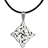 Jewelry Trends Celtic Good Luck Knot Pewter Pendant Necklace 18"