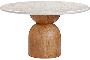 Tov Furniture Cynthia Travertine Concrete Indoor/Outdoor 54" Round Dining Table