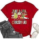Christmas Shirts for Women Just a Girl Who Love Christmas Shirt Girls Xmas Tee