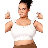 VFUS Zip Front Adjustable High Impact Sports Bras for Women Large Breasts Full Coverage Workout Running Removable Pads