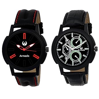 AR-1516 Combo of 2 Dashing Analog Watches-for Men