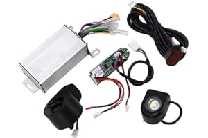CHEOTIME DC 36V 350W Eletric Scooter Controller with LCD Display, Electric Scooter Controller Kit E-Bike Conversion Kits with Circuit Board, Thumb Shifter, Tail Light and Headlight Fitting