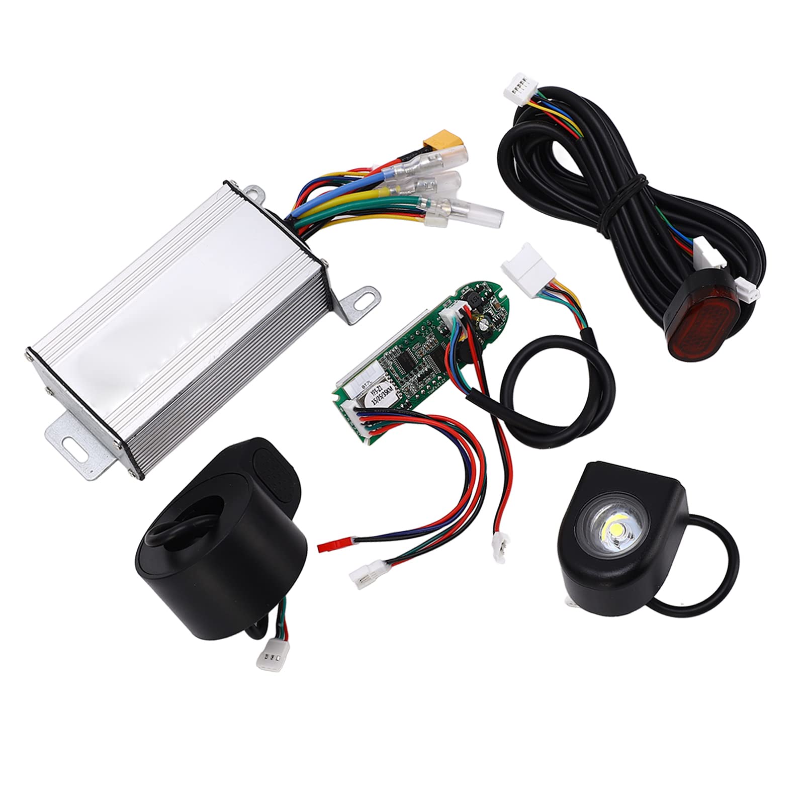 Photo 1 of DC 36V 350W Eletric Scooter Controller with LCD Display, Electric Scooter Controller Kit E-Bike Conversion Kits with Circuit Board, Thumb Shifter, Tail Light and Headlight Fitting