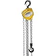 OZ Lifting Hand Chain Hoist, Overload Protection, Hook Mount, 1/2 Ton Capacity, 10' Lift, 10-5/8" Headroom, 1-11/64" Hook Opening