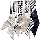 Muaquata 4 Pack Purse Scarf Handbags For Women,Boho Scarrves for Bag Hair Accessories Handle Fashion Lightweight