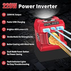 2 Pack 220W Power Inverter Compatible with