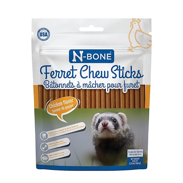N-BONE FERRET CHEW STICKS CHICKEN FLAVOR, 3.74-OZ BAG