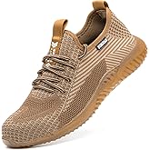 Furuian Steel Toe Shoes for Men Women Comfortable Non Slip Men's Safety Steel Toe Sneakers Industrial Warehouse Contstruction Work Shoes for Men