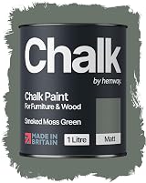 Hemway Smoked Moss Green Chalk Paint 1L Matt Finish Furniture & Walls