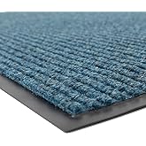 Notrax 109 Brush Step Carpeted Indoor/Outdoor Entrance Mat for Home or Office, 3' X 5', Absorbent Slip Resistant Heavy Duty Entry Mat, Slate Blue, 109S0035BU