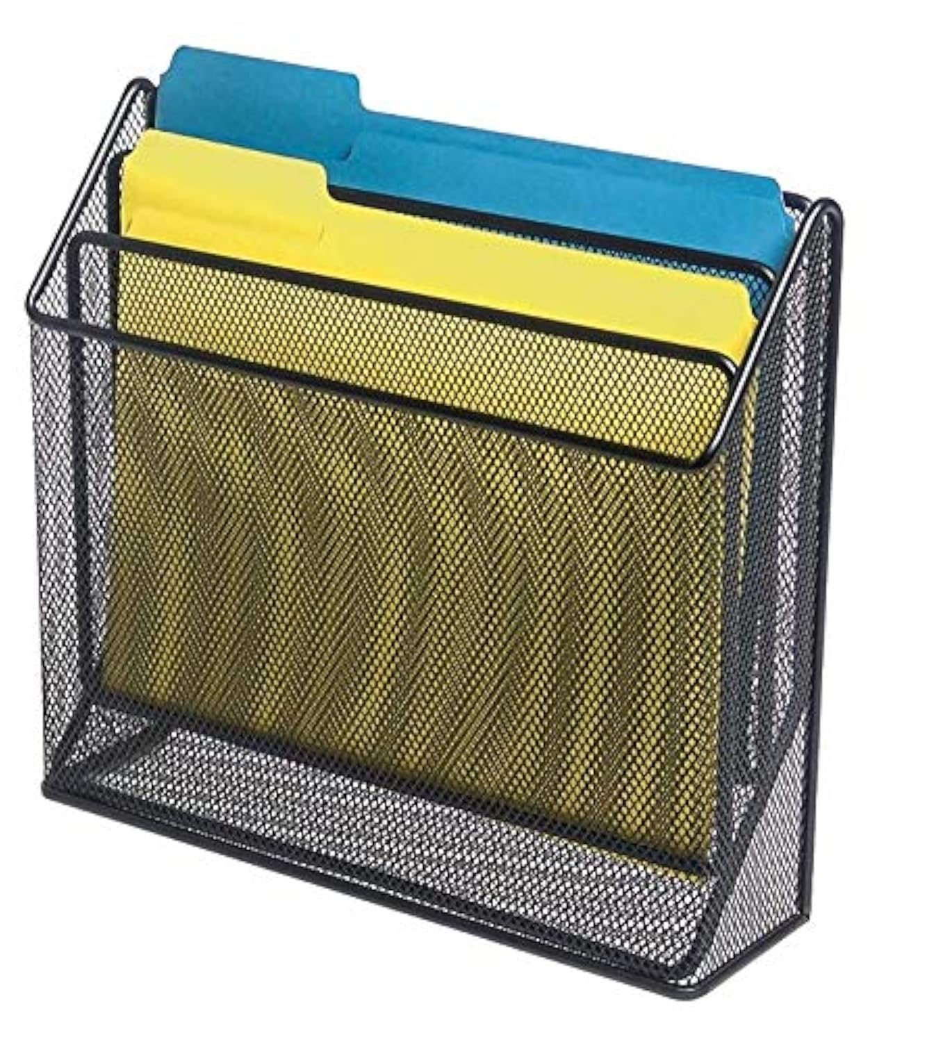 Photo 1 of 1InTheOffice 3 Tiers File Folder Organizer, Desk Sorter, Black Mesh