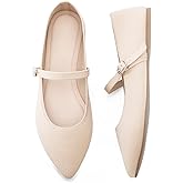 Soesyi Pointed Toe Flats Knit Ballet Flat Shoes for Women Comfortable with Adjustable Strap,Washable Dressy Casual Flats for Work Office