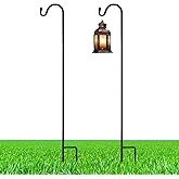 Yetene 2 Pcs 24 Inch Shepherds Hook for Outdoor Adjustable Bird Feeder Pole Metal Steel Shepard Hooks for Hummingbird Stand Feeder Pole for Garden Plant, Lantern, Hanging Wedding Decor