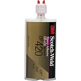 3M Scotch-Weld Epoxy Adhesive DP420, Black, 200 mL (6.76 fl oz) Duo-Pak | Two-Part Epoxy Structural Adhesive, High Impact and Fatigue Resistant, Maintains Bond Strength