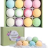 Bath Bombs Gift Set, 12 Pack Aromatherapy Bath Bombs for Women & Men Relaxation – Spa Bath Fizzies with Lavender & Eucalyptus, Self Care Gifts Birthday & Mother’s Day, Wife, Girlfriend, Mom, Dad