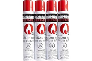 Butane Fuel Refill – 2.75 oz (78g) | Pack of 4 | Universal Tip for Lighters, Torches & More | High Purity, No Clogging