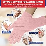Dr. Arthritis Doctor Developed Arthritis Compression Gloves Grey Pink Medium view 5