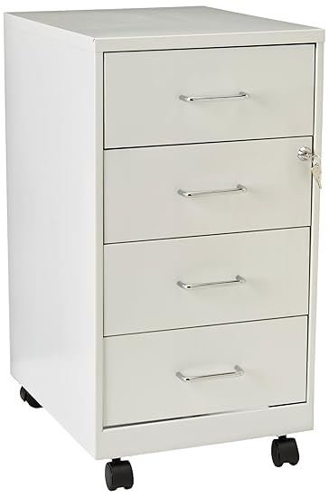 Hirsh Industries Llc 18 4 Drawer Steel File Cabinet In Pearl White