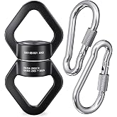 Swing Swivel, YARKOR Safety Rotational Device Hanging Accessory, 30KN 360&deg; Rotational Device for Web Tree Swing, Rock Climbing, Hanging Hammock, Aerial Dance