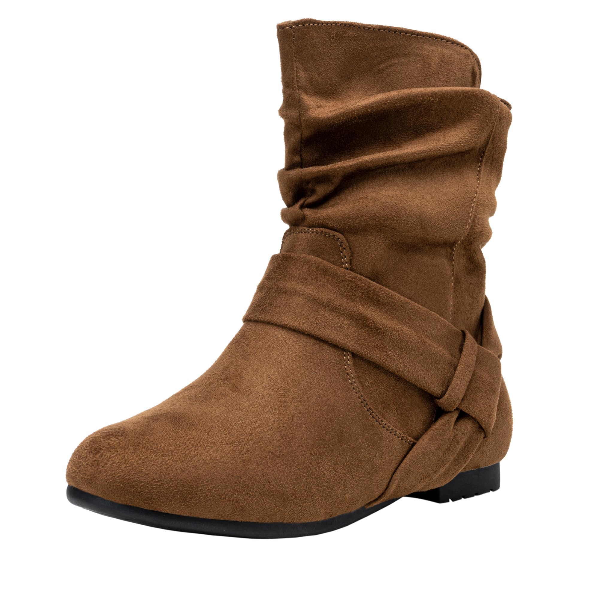 slouch ankle boots flat
